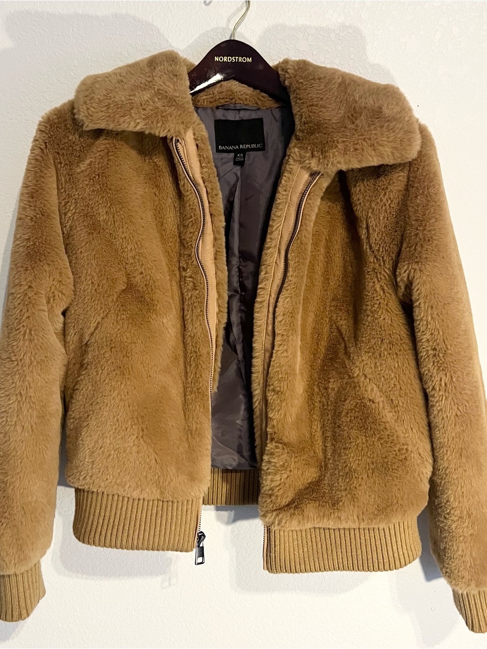 Banana Republic Women's Faux Fur Bomber Jacket